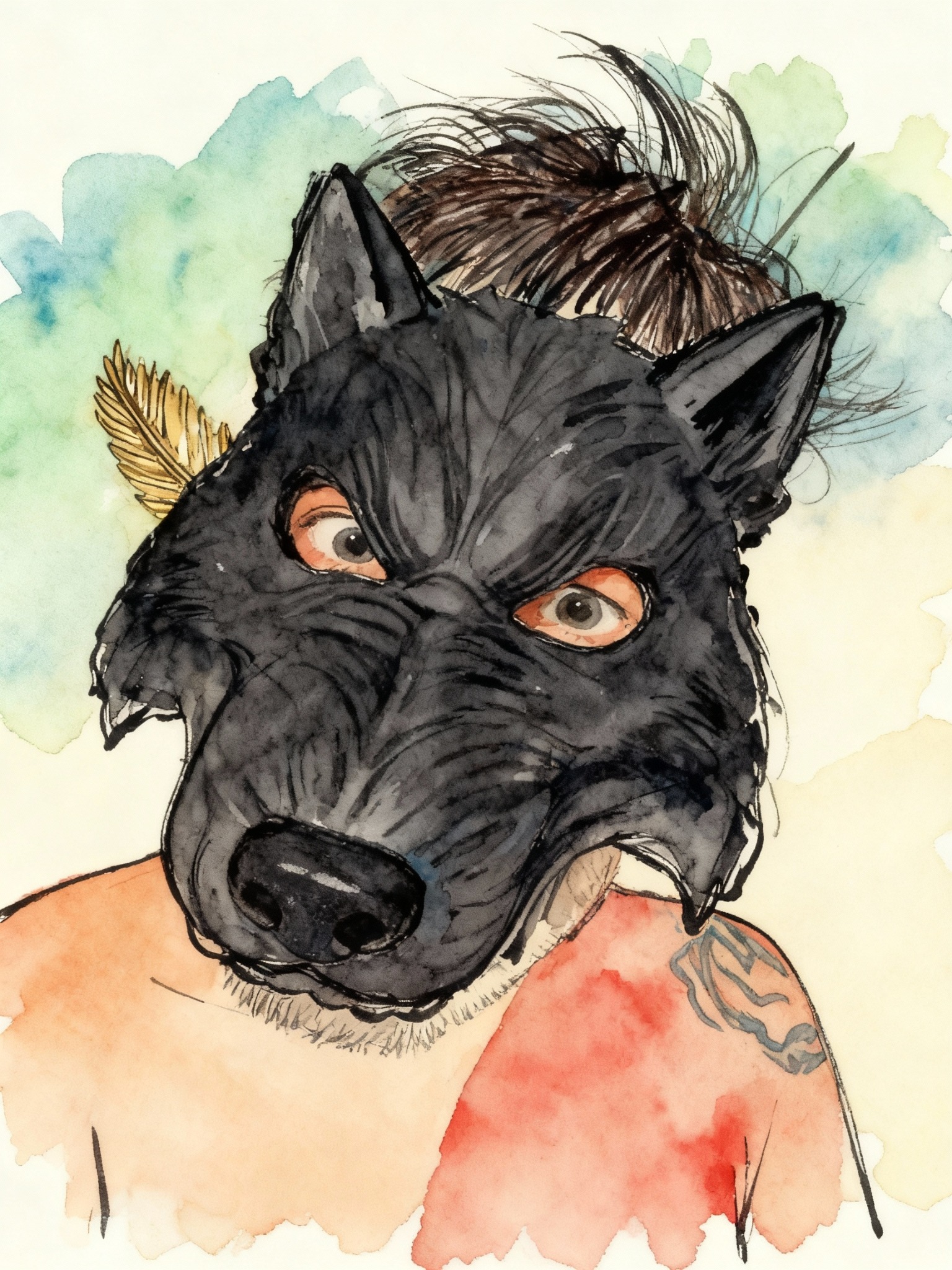 Autor Mind S. Ex mit schwarzer Wolfsmaske